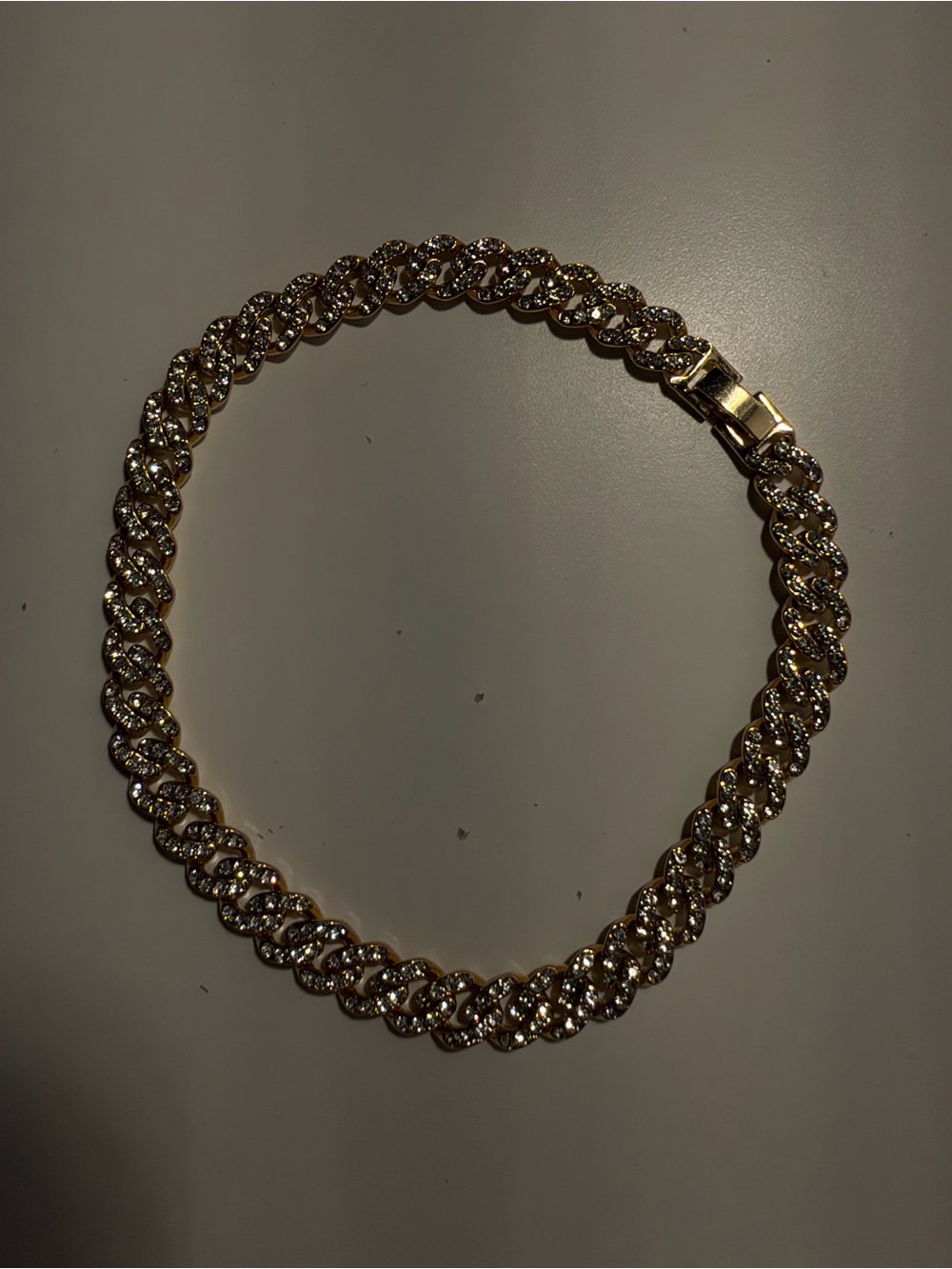 Adornia
Crystal Pavé Curb Link
Chain Anklet - Gold